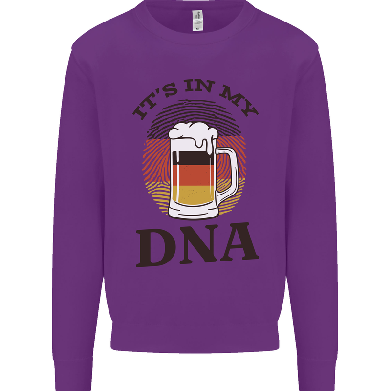 German Beer It's in My DNA Funny Germany Mens Sweatshirt Jumper Purple