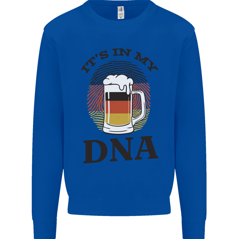 German Beer It's in My DNA Funny Germany Mens Sweatshirt Jumper Royal Blue