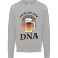 German Beer It's in My DNA Funny Germany Mens Sweatshirt Jumper Sports Grey