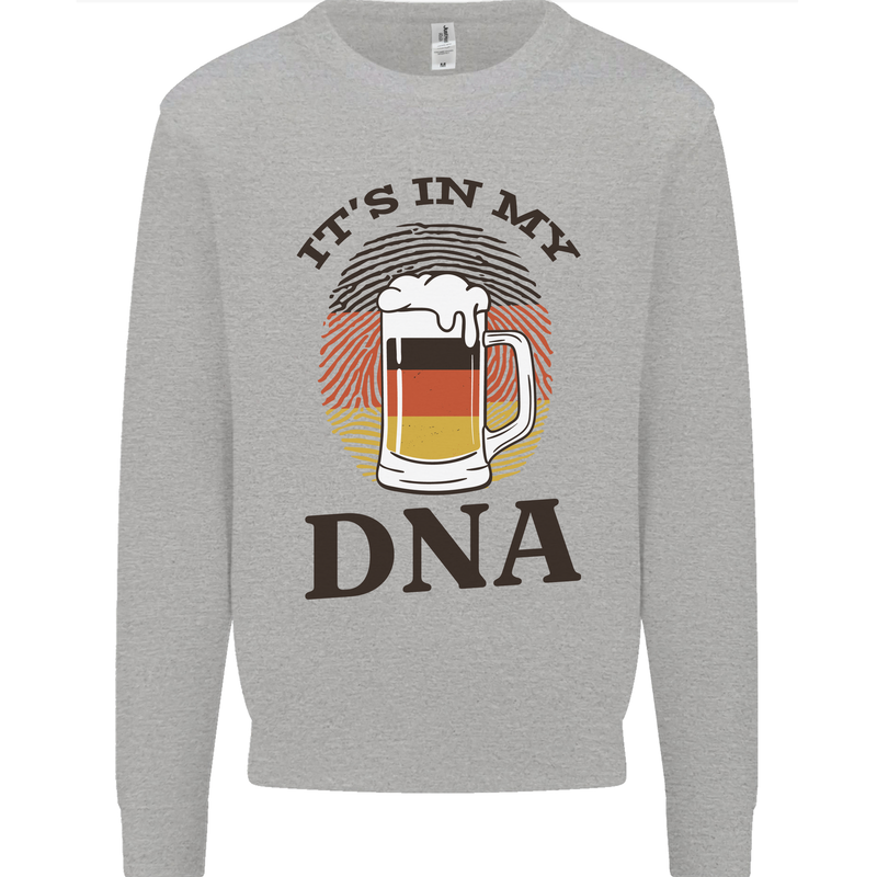 German Beer It's in My DNA Funny Germany Mens Sweatshirt Jumper Sports Grey