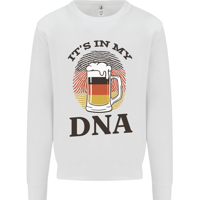 German Beer It's in My DNA Funny Germany Mens Sweatshirt Jumper White