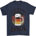 German Beer It's in My DNA Funny Germany Mens T-Shirt Cotton Gildan Navy Blue