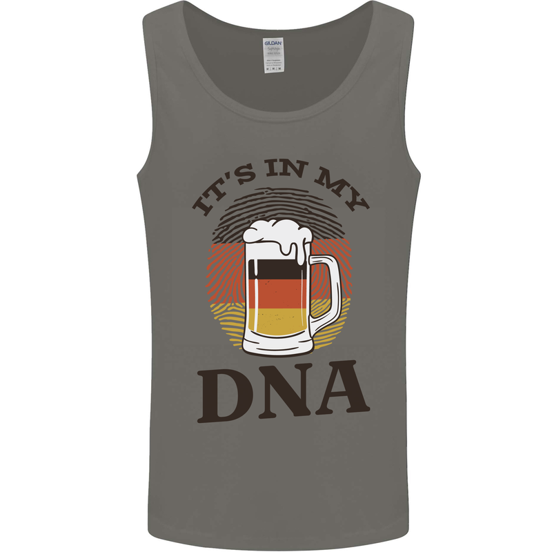 German Beer It's in My DNA Funny Germany Mens Vest Tank Top Charcoal