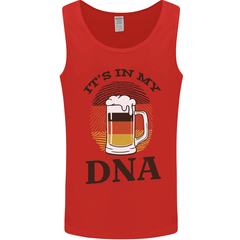 German Beer It's in My DNA Funny Germany Mens Vest Tank Top Red