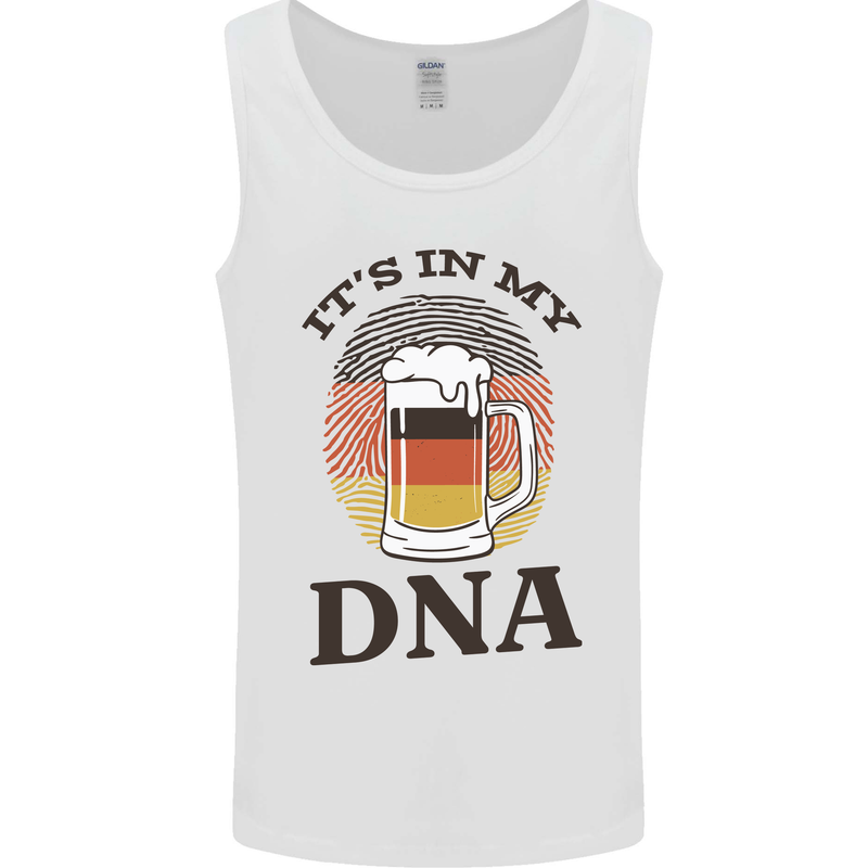 German Beer It's in My DNA Funny Germany Mens Vest Tank Top White