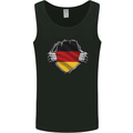 German Flag Ripped Torn Gym Germany Mens Vest Tank Top Black