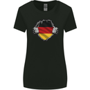German Flag Ripped Torn Gym Germany Womens Wider Cut T-Shirt Black