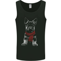 German Shepherd Puppy in a Scarf Mens Vest Tank Top Black