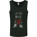 German Shepherd Puppy in a Scarf Mens Vest Tank Top Black