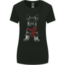 German Shepherd Puppy in a Scarf Womens Wider Cut T-Shirt Black