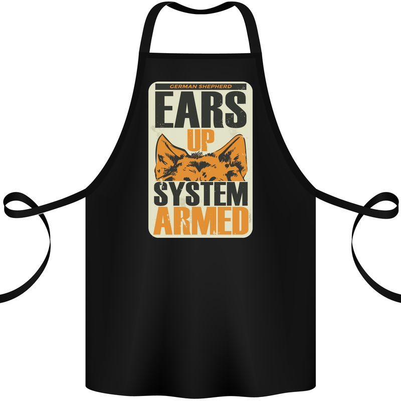 German Shepherd System Armed Cotton Apron 100% Organic Black