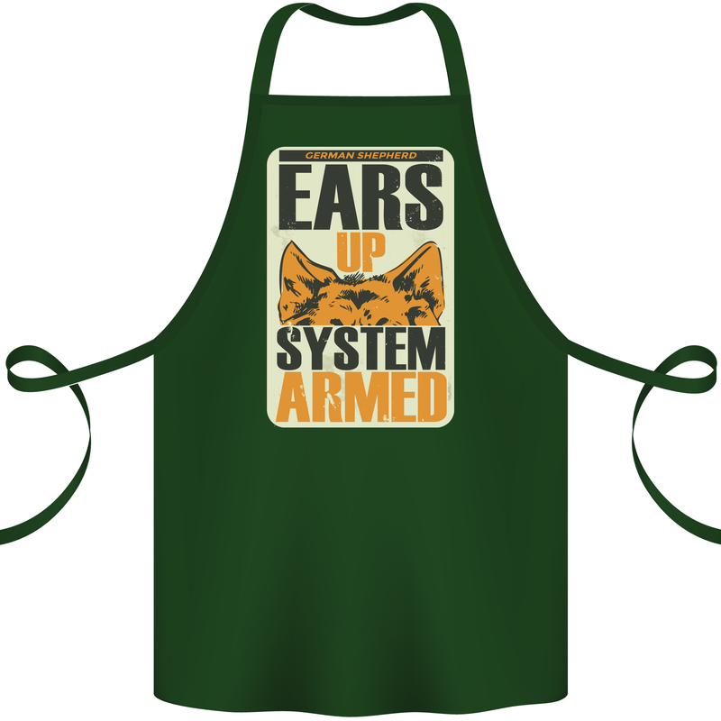 German Shepherd System Armed Cotton Apron 100% Organic Forest Green