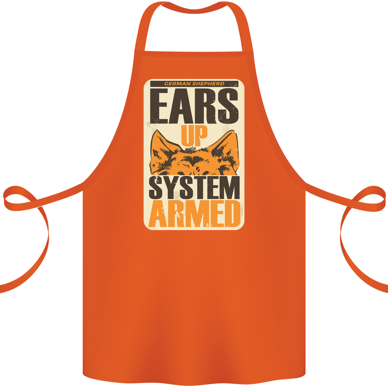 German Shepherd System Armed Cotton Apron 100% Organic Orange