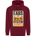 German Shepherd System Armed Mens 80% Cotton Hoodie Maroon