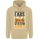 German Shepherd System Armed Mens 80% Cotton Hoodie Sand