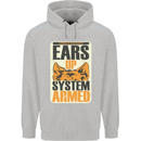 German Shepherd System Armed Mens 80% Cotton Hoodie Sports Grey