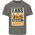 German Shepherd System Armed Mens Cotton T-Shirt Tee Top Charcoal