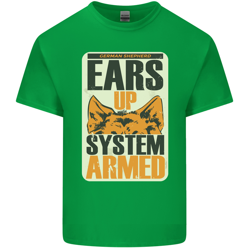 German Shepherd System Armed Mens Cotton T-Shirt Tee Top Irish Green