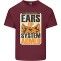 German Shepherd System Armed Mens Cotton T-Shirt Tee Top Maroon