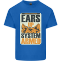 German Shepherd System Armed Mens Cotton T-Shirt Tee Top Royal Blue