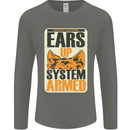 German Shepherd System Armed Mens Long Sleeve T-Shirt Charcoal