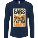 German Shepherd System Armed Mens Long Sleeve T-Shirt Navy Blue