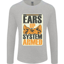 German Shepherd System Armed Mens Long Sleeve T-Shirt Sports Grey