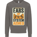 German Shepherd System Armed Mens Sweatshirt Jumper Charcoal