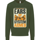 German Shepherd System Armed Mens Sweatshirt Jumper Forest Green