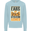 German Shepherd System Armed Mens Sweatshirt Jumper Light Blue