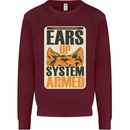 German Shepherd System Armed Mens Sweatshirt Jumper Maroon