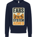 German Shepherd System Armed Mens Sweatshirt Jumper Navy Blue