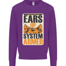 German Shepherd System Armed Mens Sweatshirt Jumper Purple
