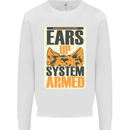 German Shepherd System Armed Mens Sweatshirt Jumper White
