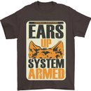 German Shepherd System Armed Mens T-Shirt Cotton Gildan Dark Chocolate