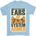 German Shepherd System Armed Mens T-Shirt Cotton Gildan Light Blue
