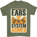 German Shepherd System Armed Mens T-Shirt Cotton Gildan Military Green