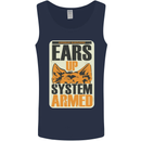 German Shepherd System Armed Mens Vest Tank Top Navy Blue