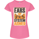 German Shepherd System Armed Womens Petite Cut T-Shirt Azalea
