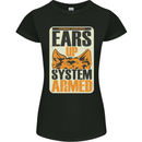 German Shepherd System Armed Womens Petite Cut T-Shirt Black