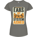 German Shepherd System Armed Womens Petite Cut T-Shirt Charcoal