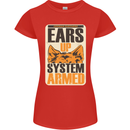 German Shepherd System Armed Womens Petite Cut T-Shirt Red