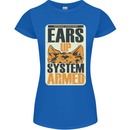 German Shepherd System Armed Womens Petite Cut T-Shirt Royal Blue