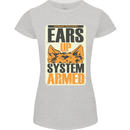 German Shepherd System Armed Womens Petite Cut T-Shirt Sports Grey