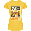 German Shepherd System Armed Womens Petite Cut T-Shirt Yellow