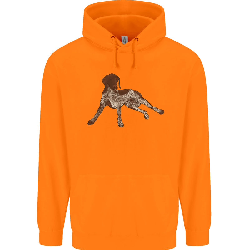 German Shorthaired Pointer Dog Childrens Kids Hoodie Orange