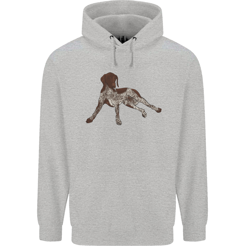 German Shorthaired Pointer Dog Childrens Kids Hoodie Sports Grey