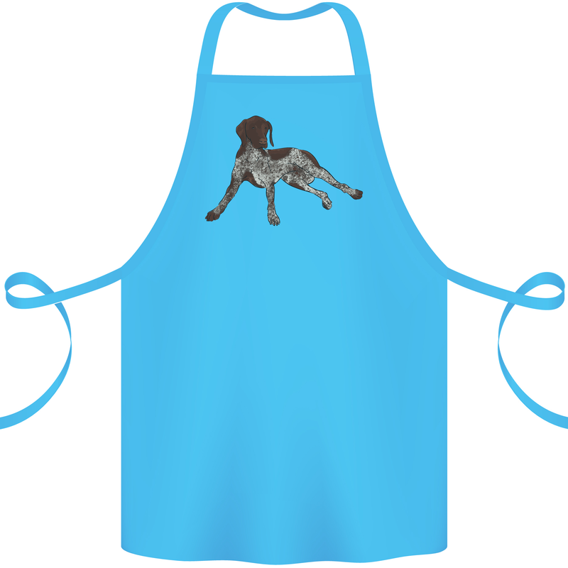 German Shorthaired Pointer Dog Cotton Apron 100% Organic Turquoise
