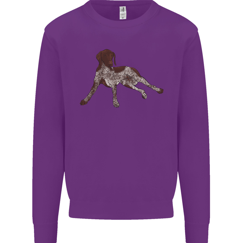 German Shorthaired Pointer Dog Kids Sweatshirt Jumper Purple