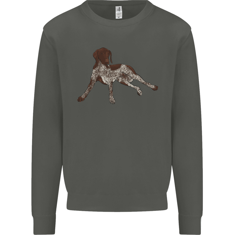 German Shorthaired Pointer Dog Kids Sweatshirt Jumper Storm Grey